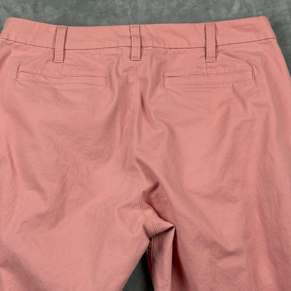 J.Crew Pink/Salmon High-Rise Girlfriend Chino Cropped Pants Women 10 Barbiecore - Picture 7 of 8